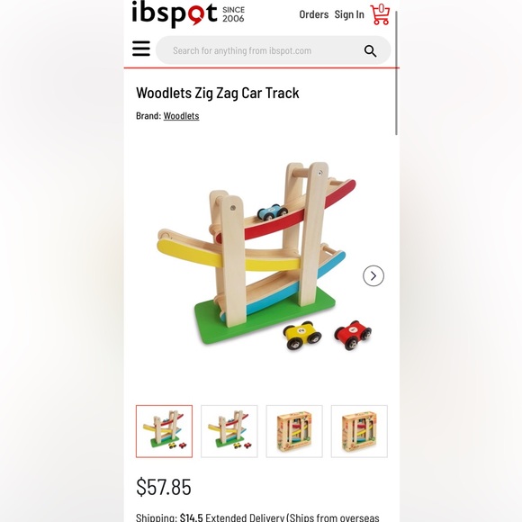 Colorful Wooden Car Ramp Racer - Picture 4 of 4